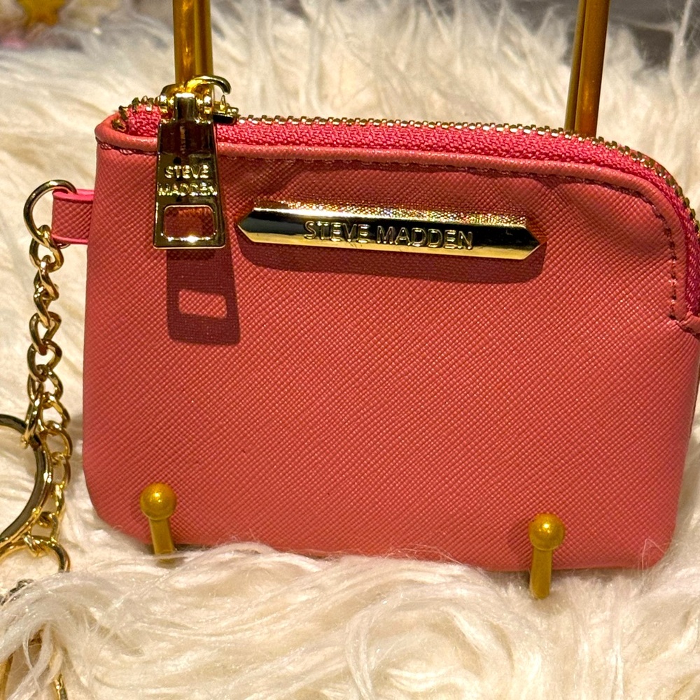 Steve Madden Coral Pink Card Holder